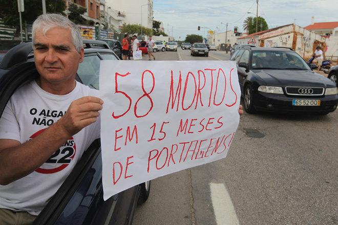 João Vasconcelos, da Comissão de Utentes da Via do Infante © Luís Forra/Lusa