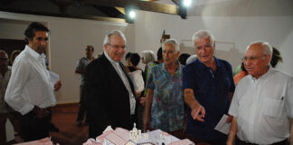 Maquetes de edificações da cidade de Faro em exposição no claustro da Sé