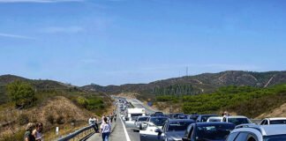 Fogo de Messines em fase de rescaldo e circulação na A2 no sentido norte-sul já reabriu