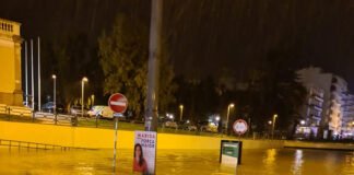 Chuva intensa provocou várias inundações no concelho de Olhão