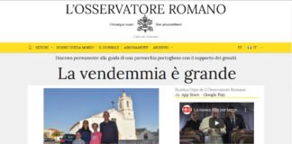 Jornal do Vaticano destaca notícia de Folha do Domingo sobre liderança da paróquia de Odiáxere