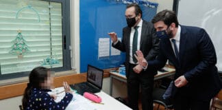Ministro visitou escola de S. Brás de Alportel que acolhe filhos de trabalhadores essenciais e alunos necessitados de apoio