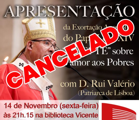 Cancelada a apresentação da exortação apostólica ‘Dilexi Te’ na paróquia de Vila Real de Santo António